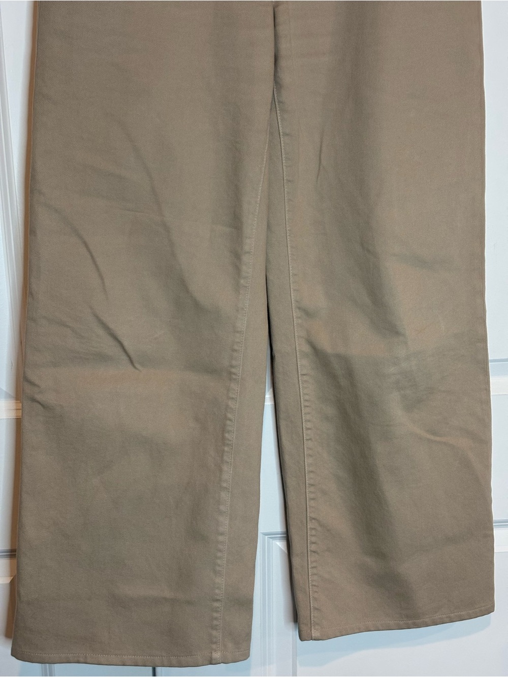 L'Agence Alicent High Rise Wide Leg Pale Khaki Tan Jeans 27 - Picture 4 of 9